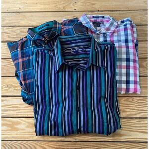 Paul Frederick Lot of 3 Button Down Dress Shirt Size 2XL Men’s Long Sleeve
